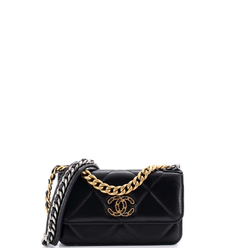 Chanel 19 Flap Phone Holder With Chain #249664C41B